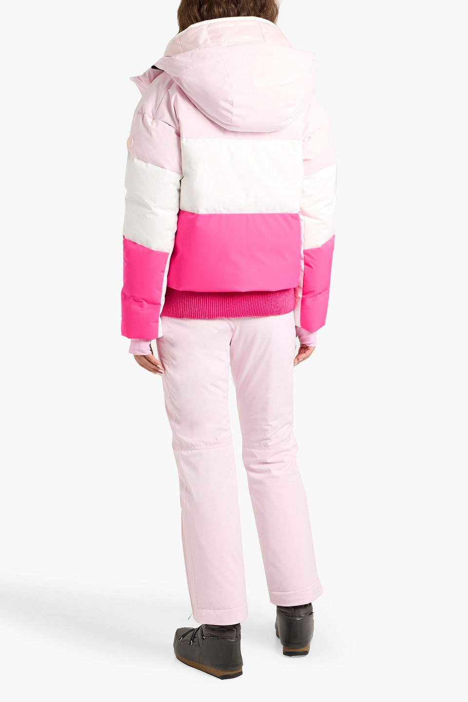 Bogner Villa Color-block Quilted Down Ski Jacket In White