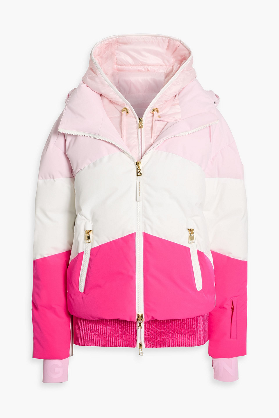Bogner Villa Color-block Quilted Down Ski Jacket In White