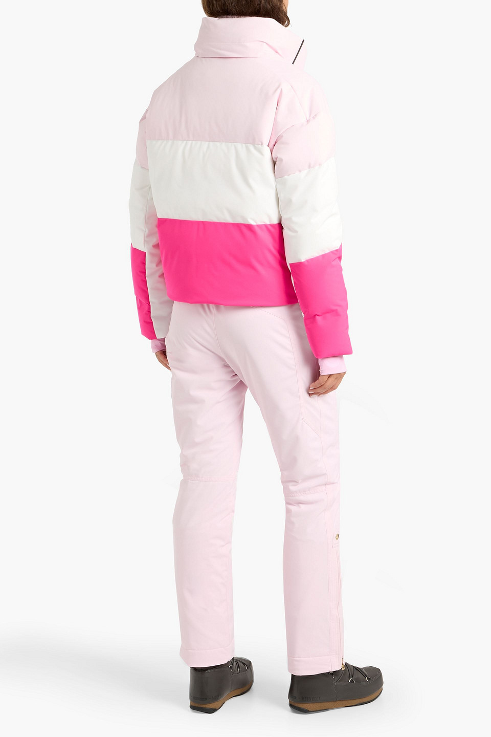 Bogner Villa Color-block Quilted Down Ski Jacket In White
