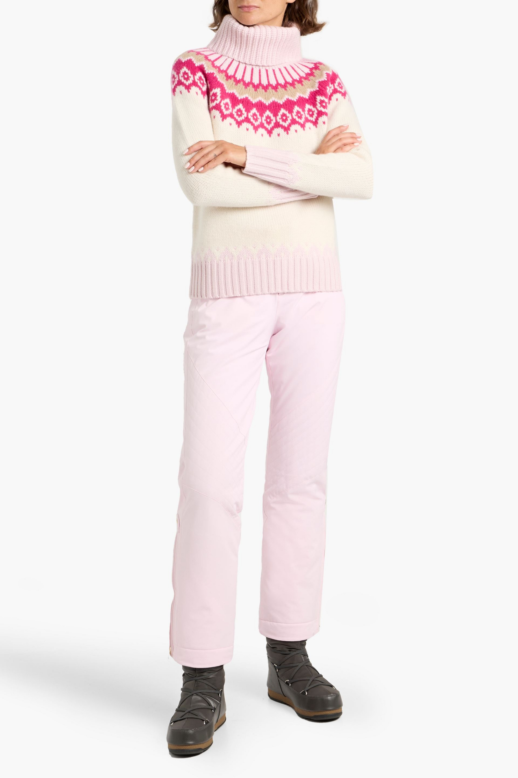 BOGNER Ingrid Fair Isle cashmere turtleneck sweater