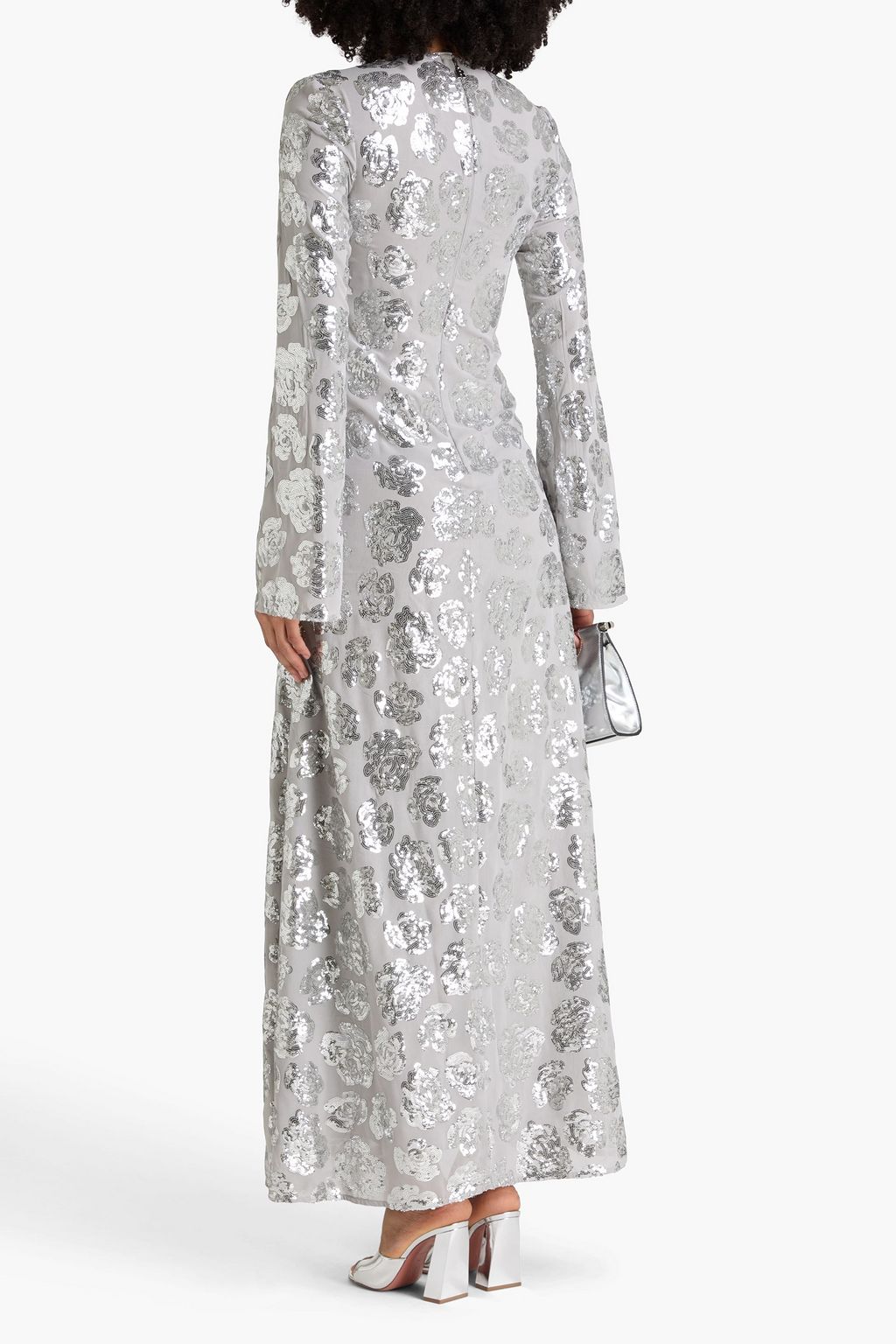 ROTATE BIRGER CHRISTENSEN Maxikleid in aus Chiffon mit Pailletten