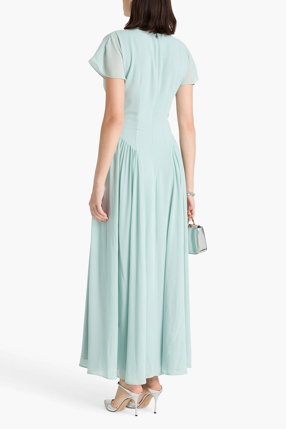  Rotate Birger Christensen - Gerafftes Maxikleid Aus Crêpe - Blau - De 32 