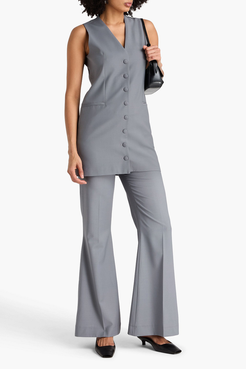  Remain Birger Christensen - Weste Aus Webstoff - Grau - De 32 
