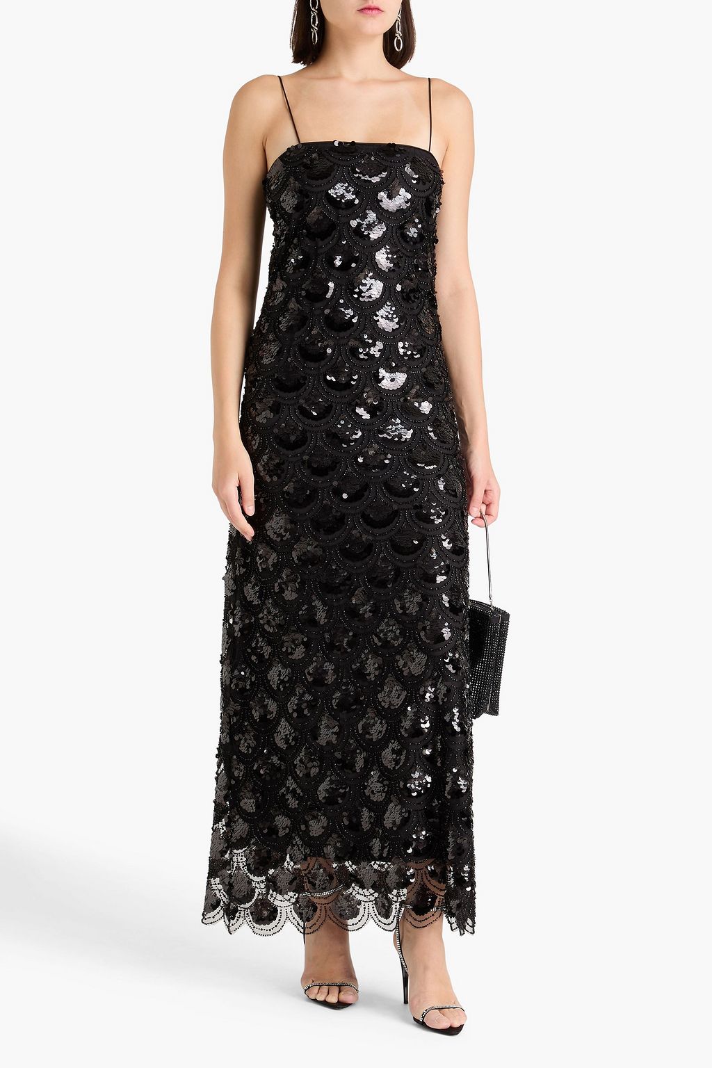 ROTATE BIRGER CHRISTENSEN Embellished tulle maxi dress