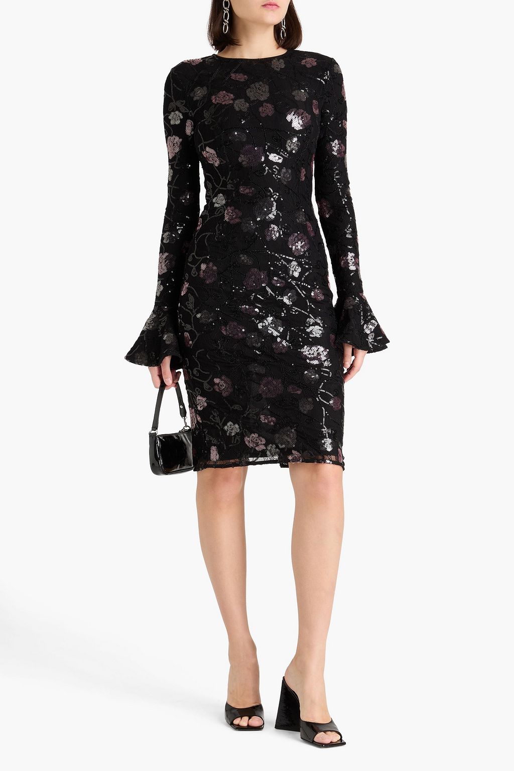 ROTATE BIRGER CHRISTENSEN Sequin-embellished stretch-lace mini dress
