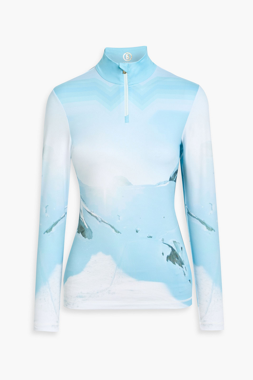 Bogner Beline Printed Stretch-jersey Base Layer In Blue
