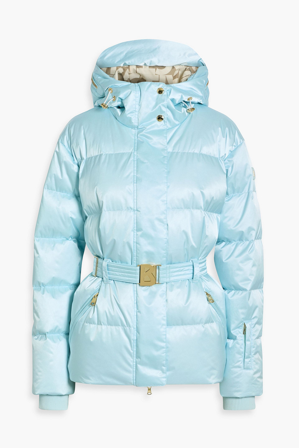 Bogner Selma Belted Quilted Down Ski Jacket In Blue