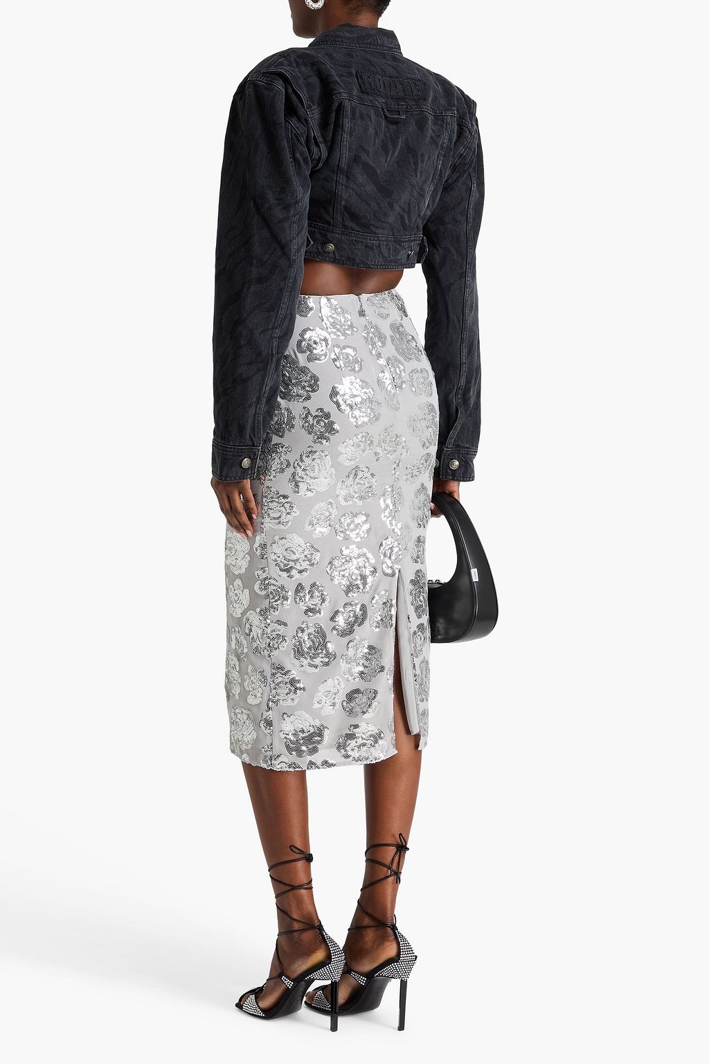 ROTATE BIRGER CHRISTENSEN Cropped denim jacket