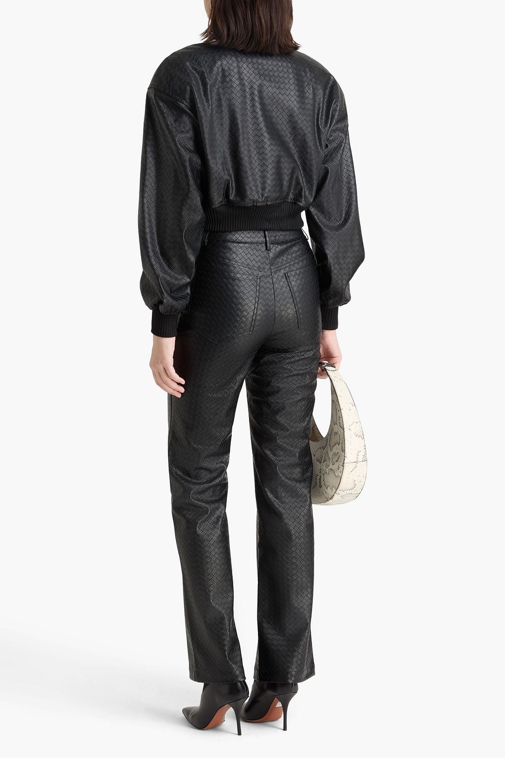 ROTATE BIRGER CHRISTENSEN Cropped woven bomber jacket