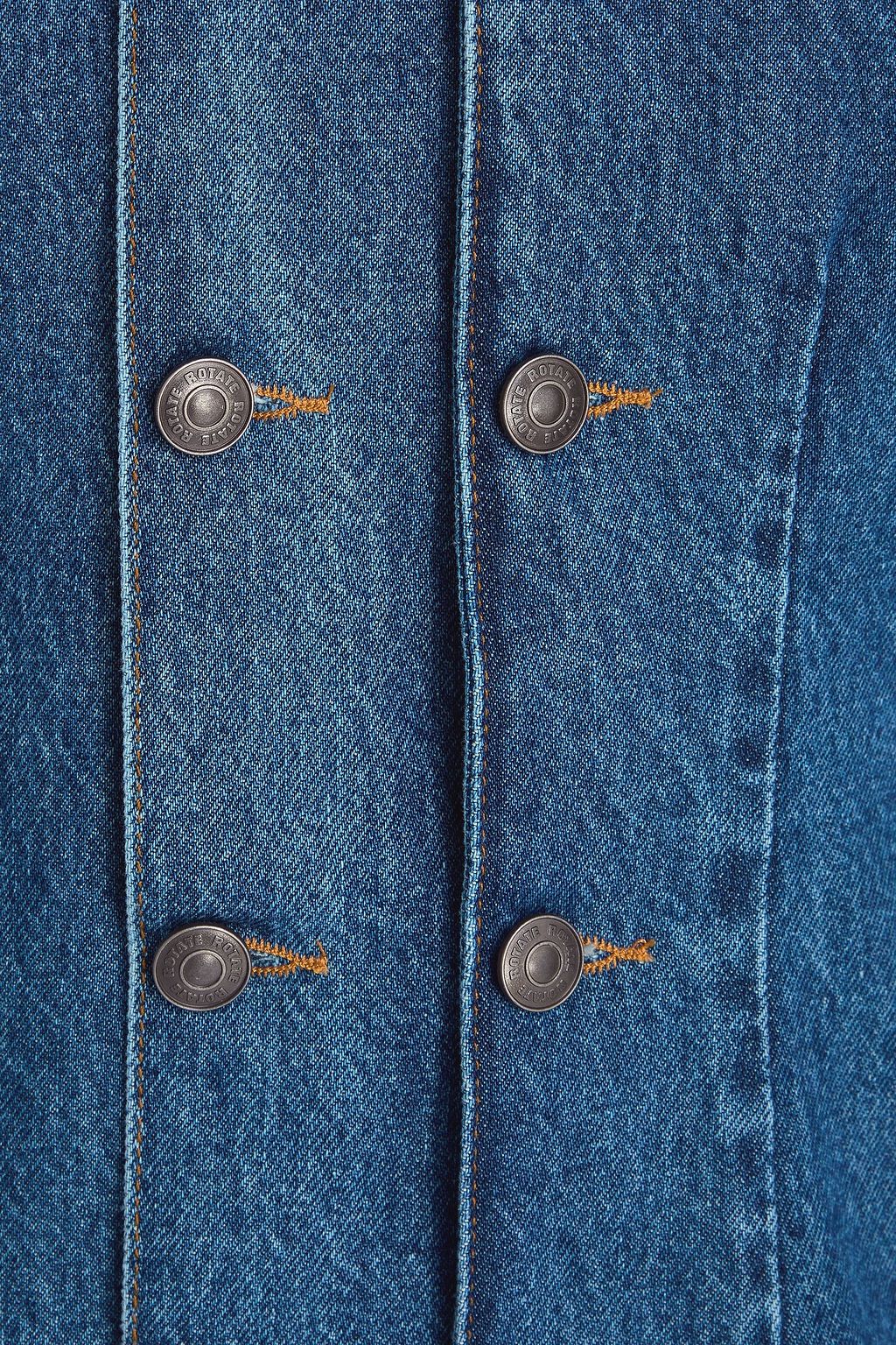 ROTATE BIRGER CHRISTENSEN Strapless denim midi dress