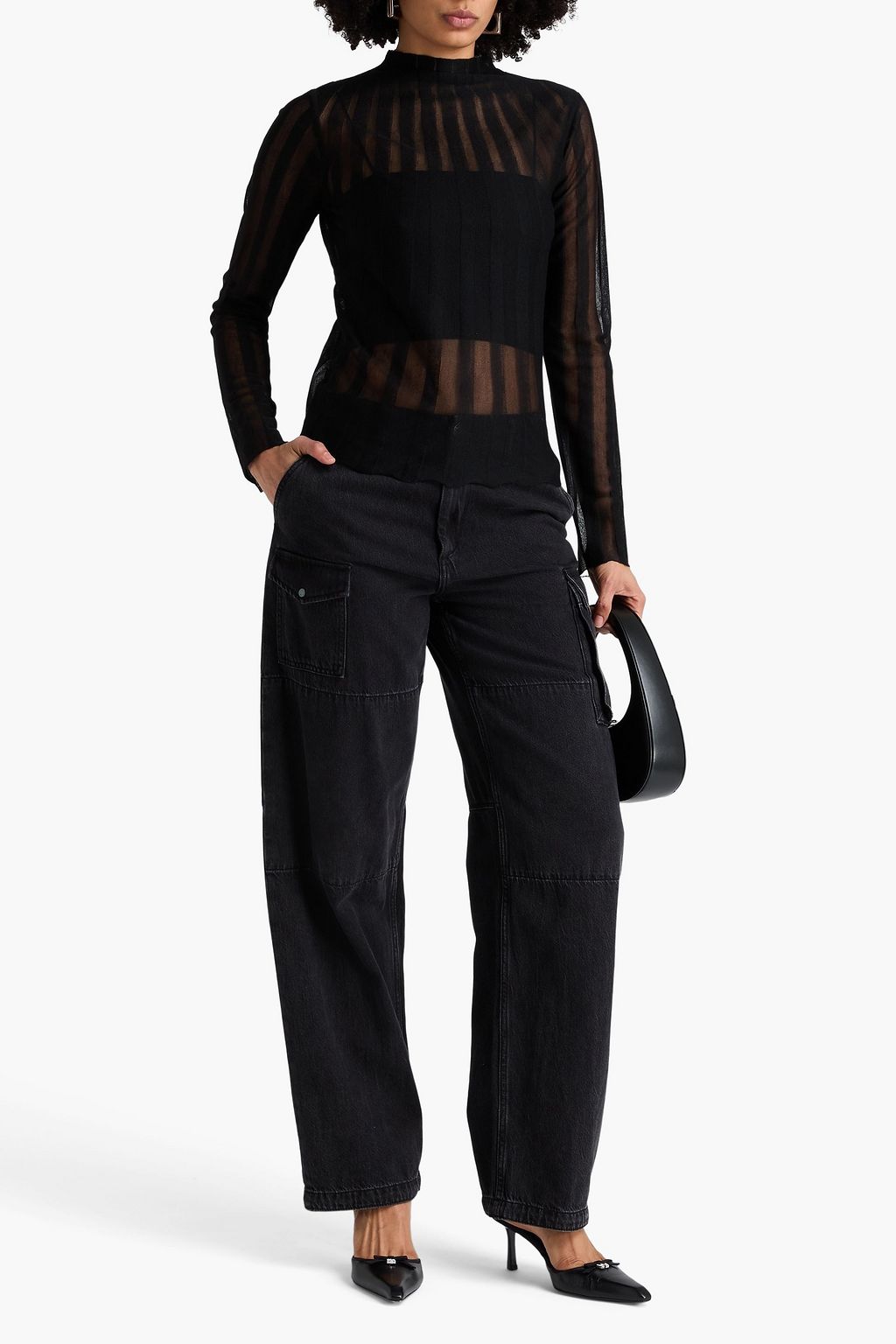 REMAIN BIRGER CHRISTENSEN بلوزة من نسيج محبوك بتصميم مخطط