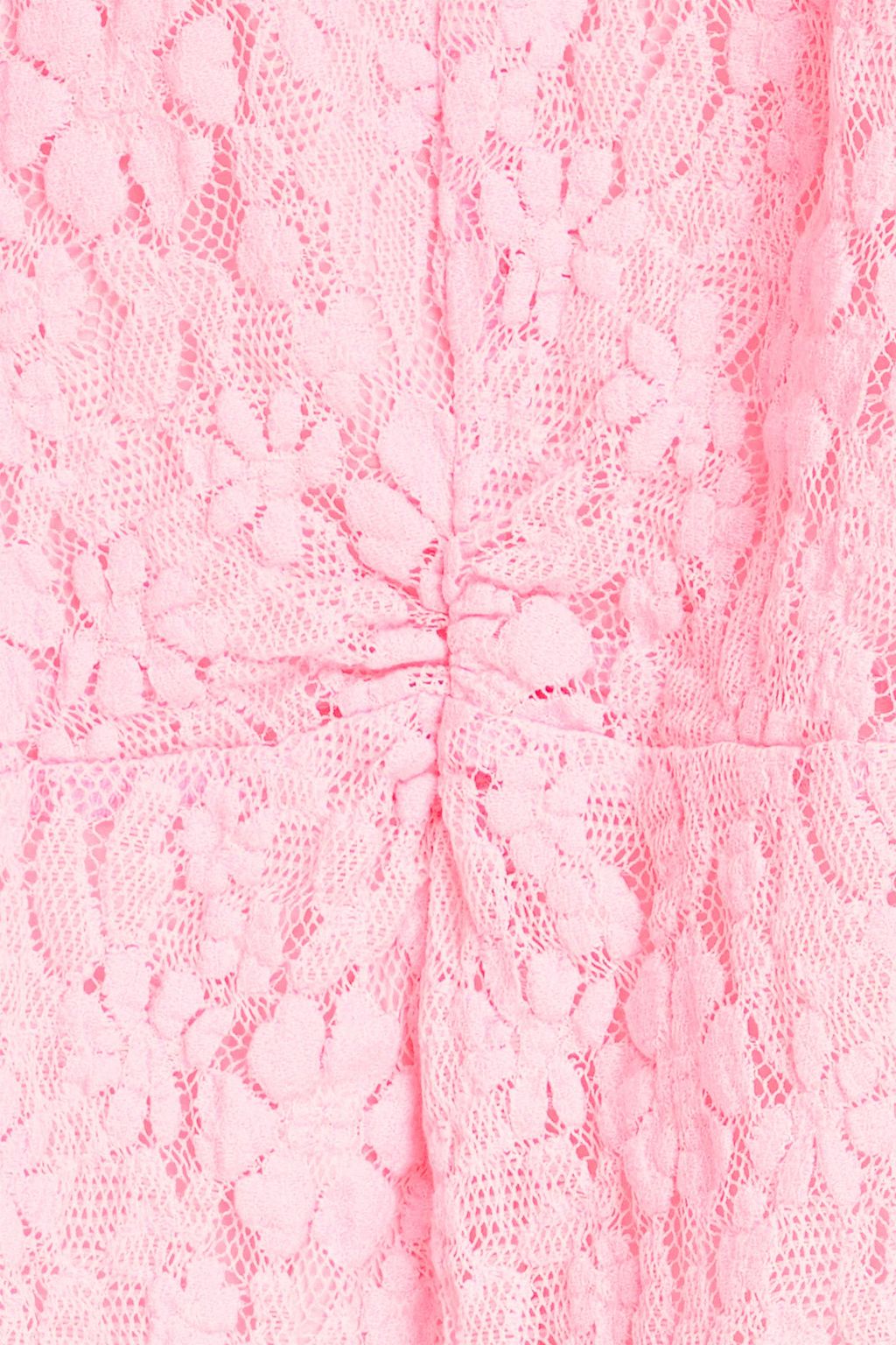 ROTATE BIRGER CHRISTENSEN Ruched stretch-lace midi dress