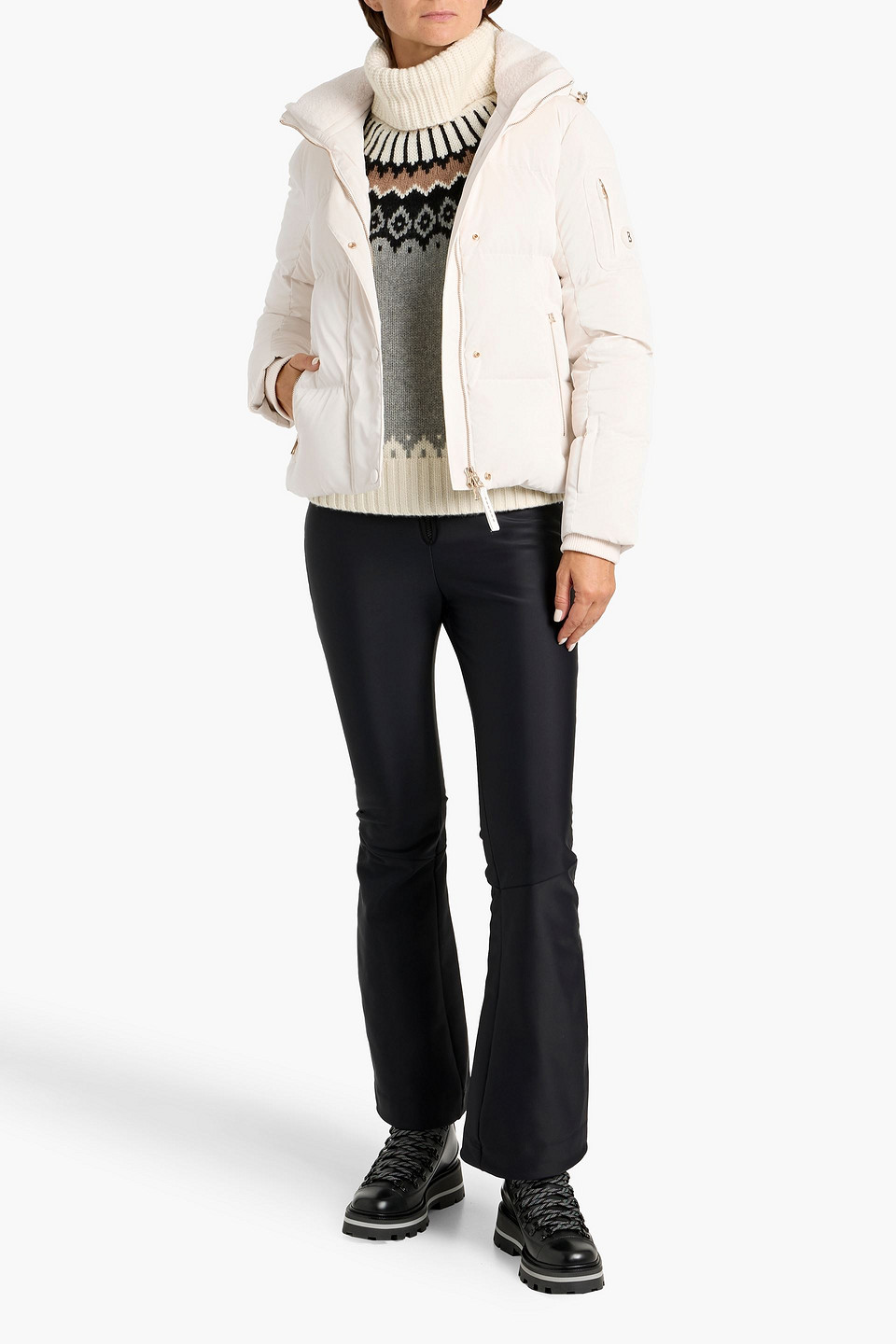 Bogner Hella Quilted Ripstop Down Ski Jacket In White