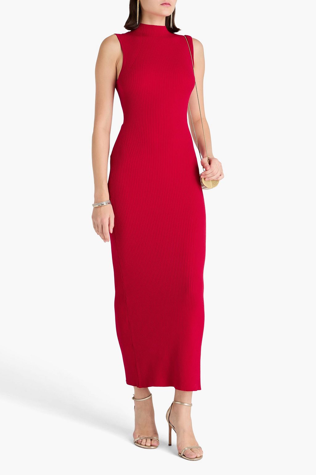 ROTATE BIRGER CHRISTENSEN Maxikleid aus Rippstrick