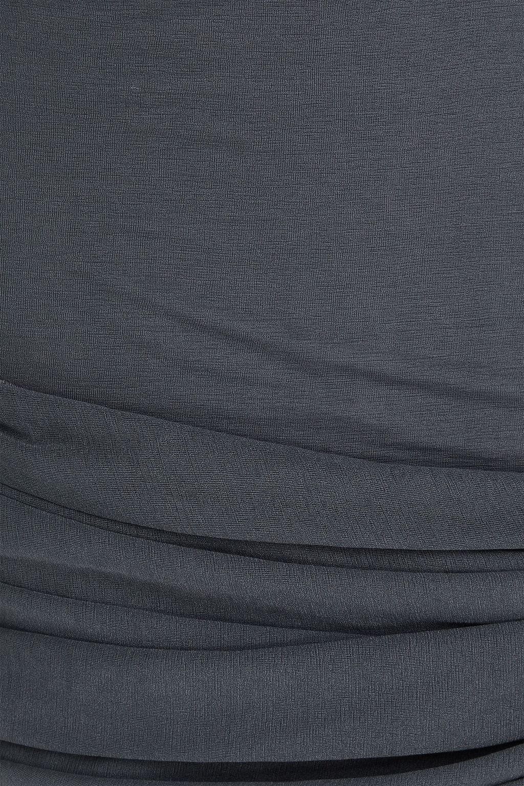 ROTATE BIRGER CHRISTENSEN ジャージー ミニワンピース ドレープ入り