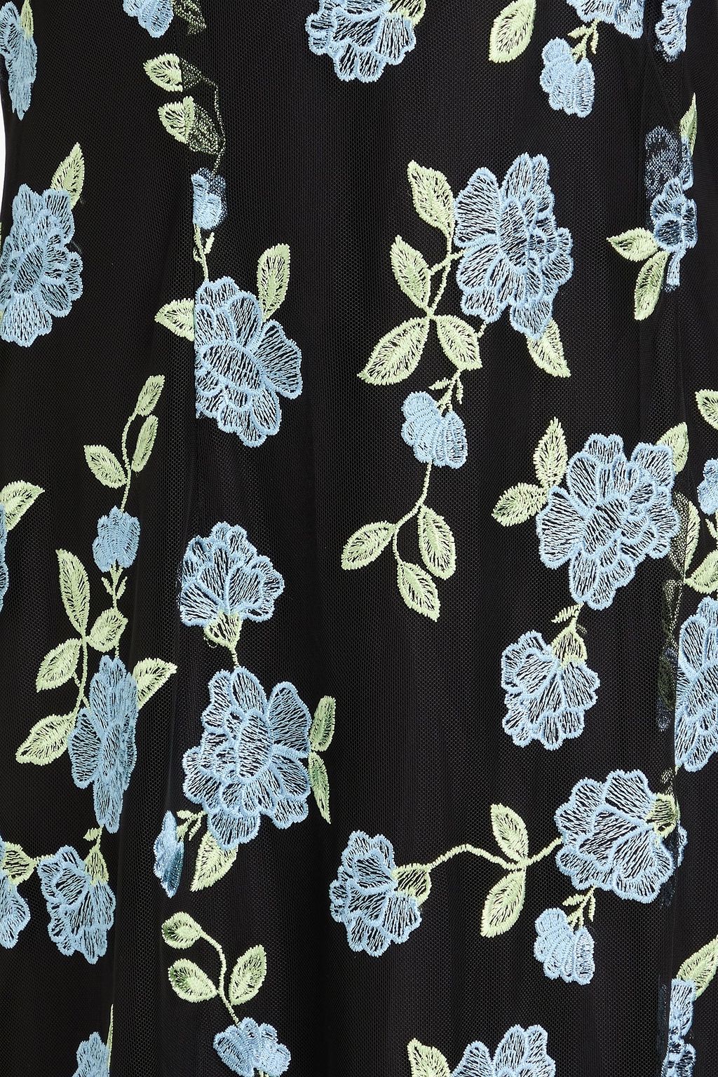 ROTATE BIRGER CHRISTENSEN Strapless embroidered mesh midi dress