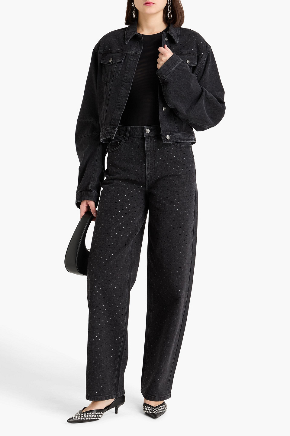  Rotate Birger Christensen - Jeansjacke Mit Verzierung - Schwarz - De 34 