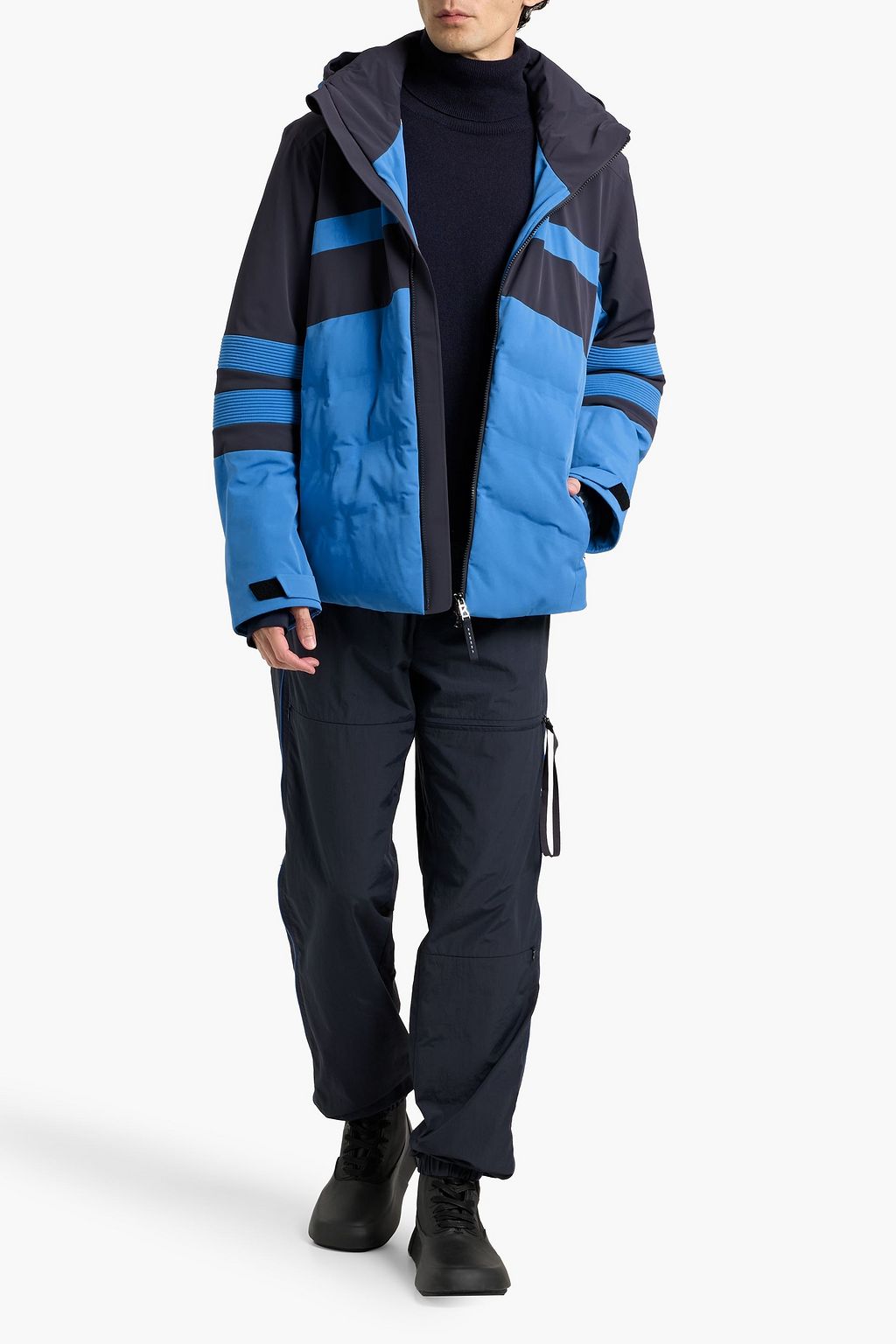 BOGNER Henri striped padded ski jacket