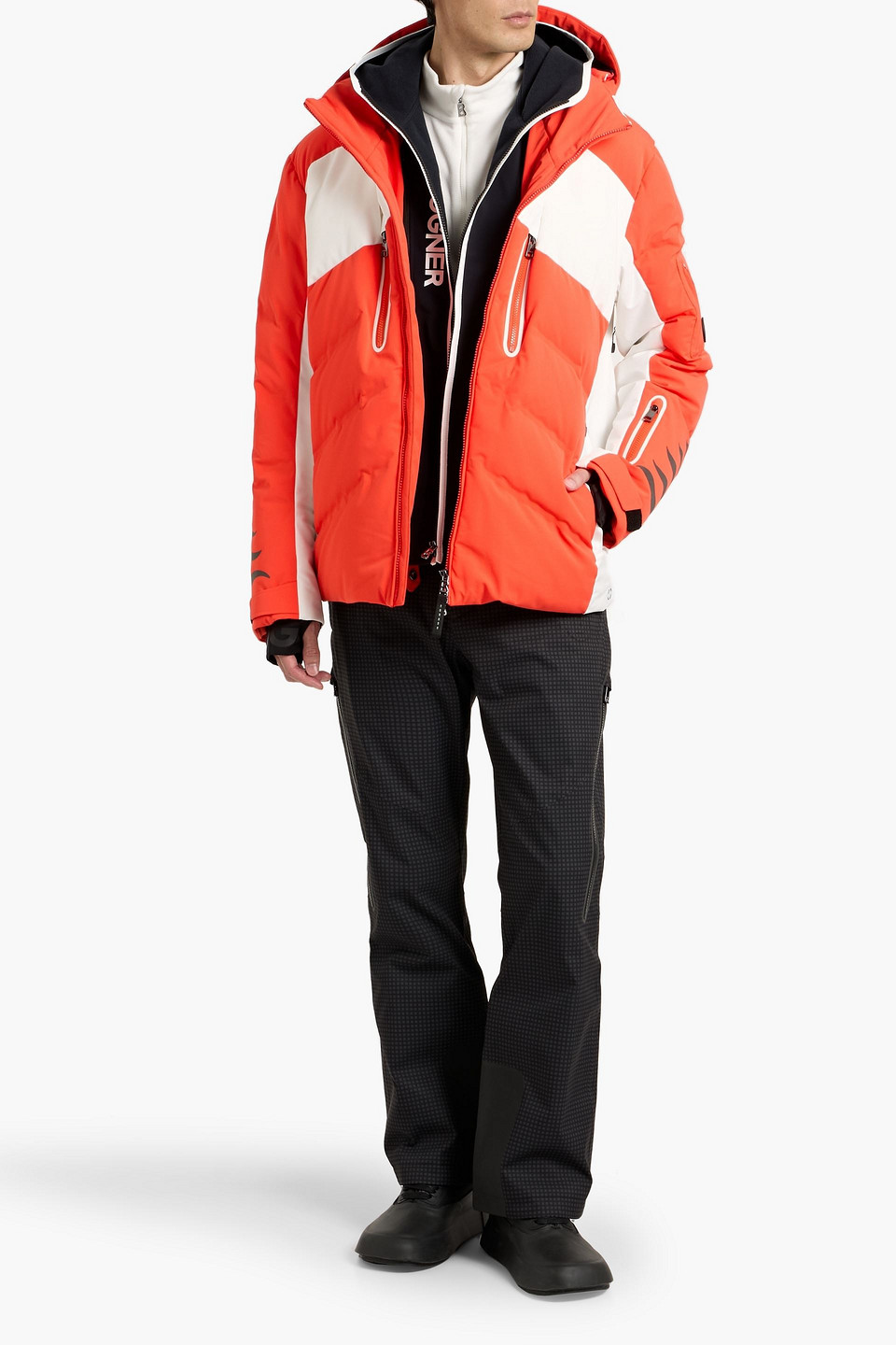 Bogner Jessy Quilted Down Ski Jacket In Orange