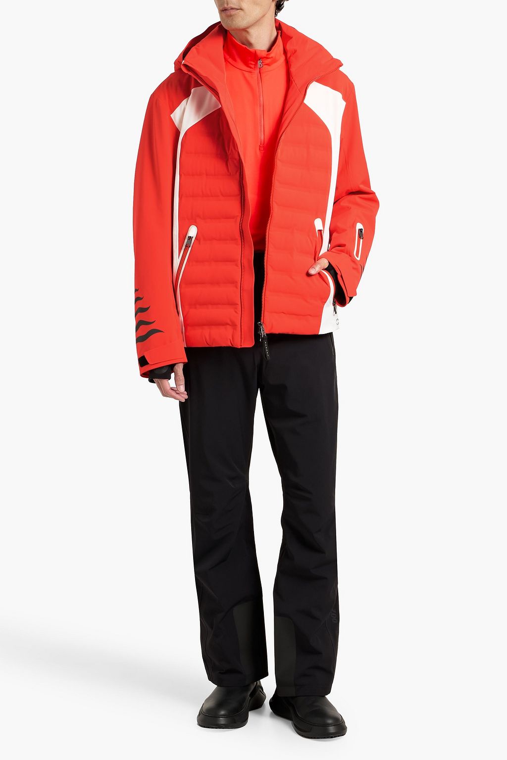 BOGNER Jorik quilted two-tone down ski jacket