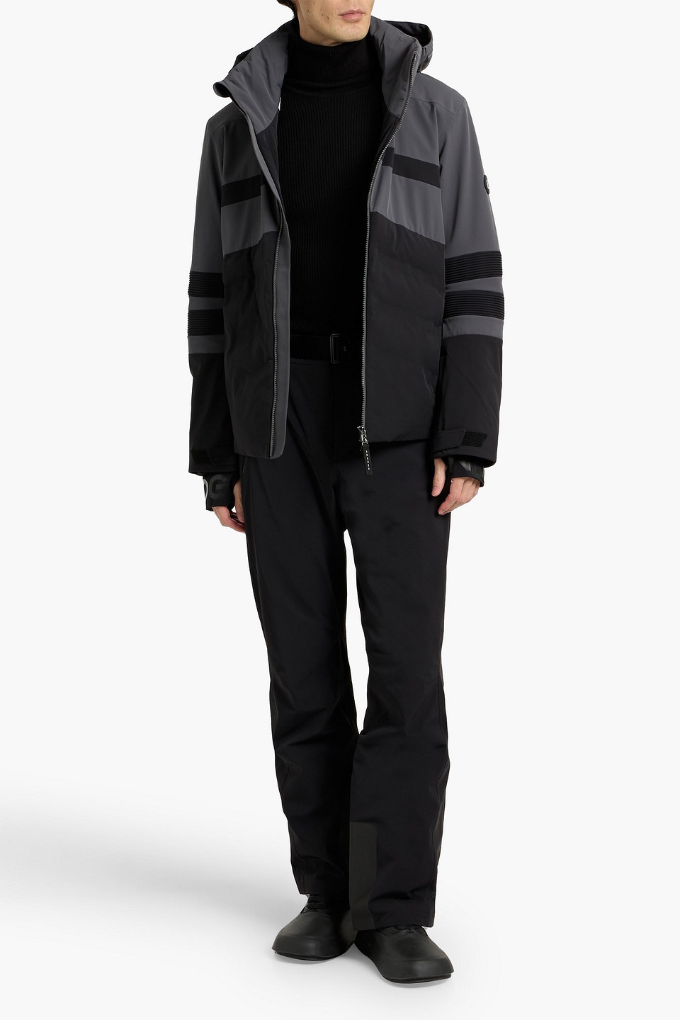 Bogner Henri Striped Padded Ski Jacket In Black