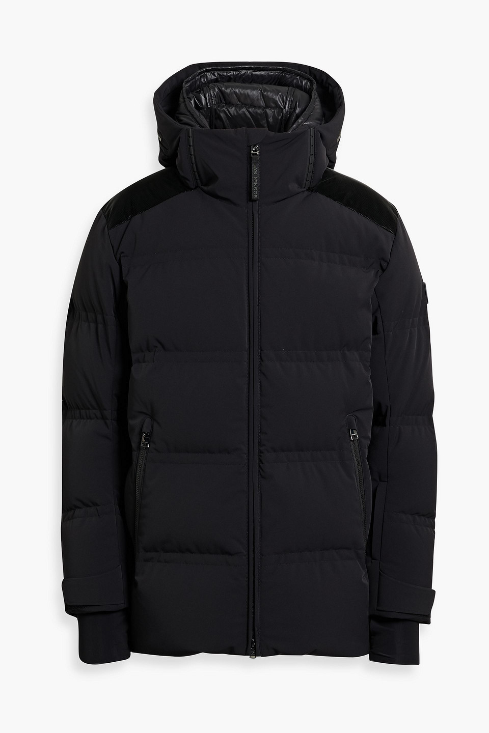 Bogner Bond Ripstop-paneled Layered Quilted Down Ski Jacket In Black