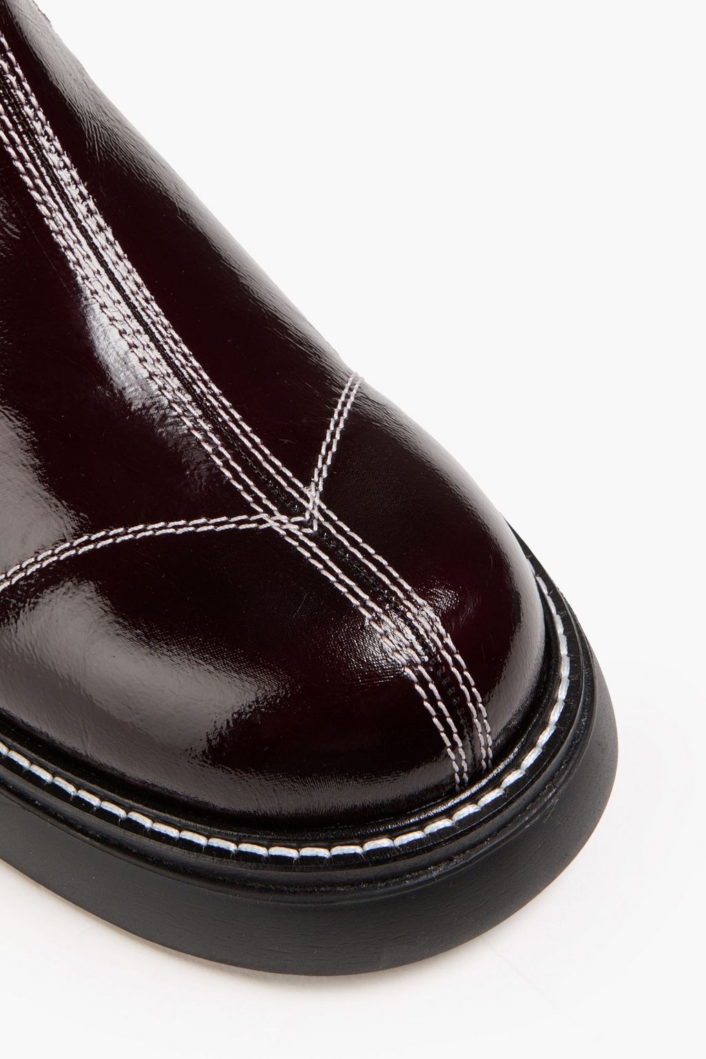 GANNI Glossed Chelsea boots