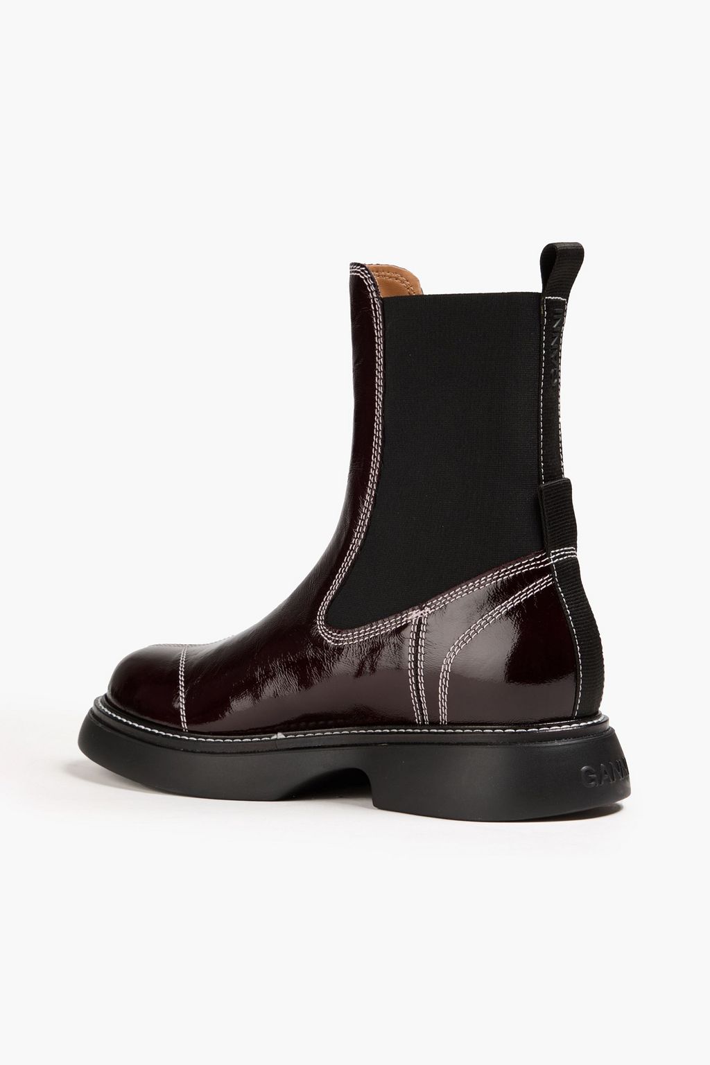 GANNI Glossed Chelsea boots