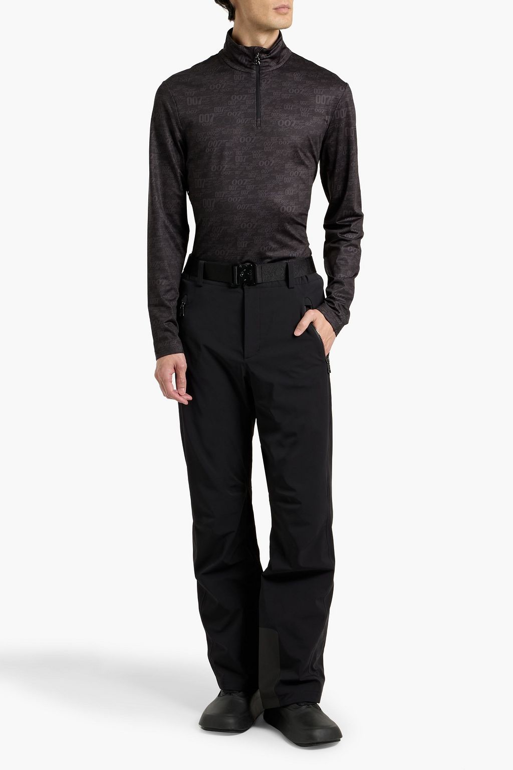 BOGNER Bond printed stretch half-zip base layer