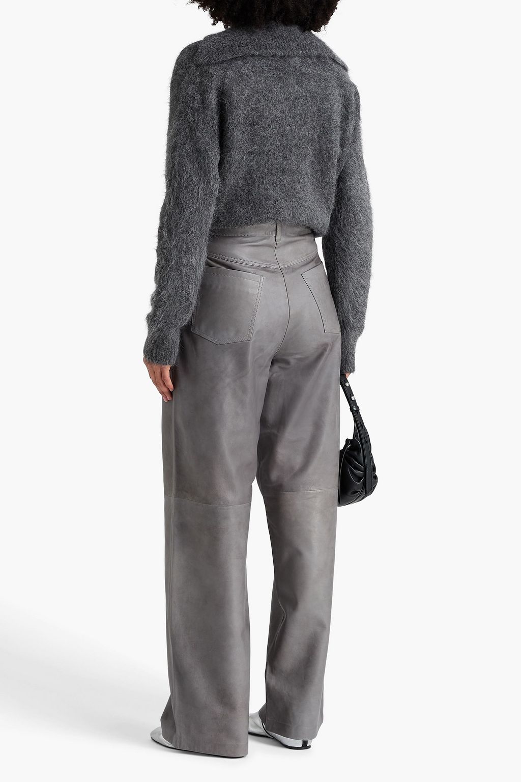 REMAIN BIRGER CHRISTENSEN Leather wide-leg pants