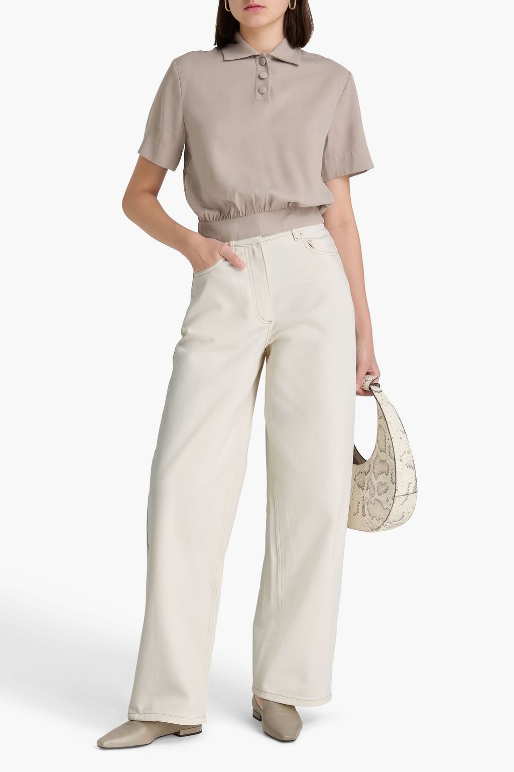 REMAIN BIRGER CHRISTENSEN بنطال جينز "كوكون" بأرجل واسعة وبخصر مرتفع