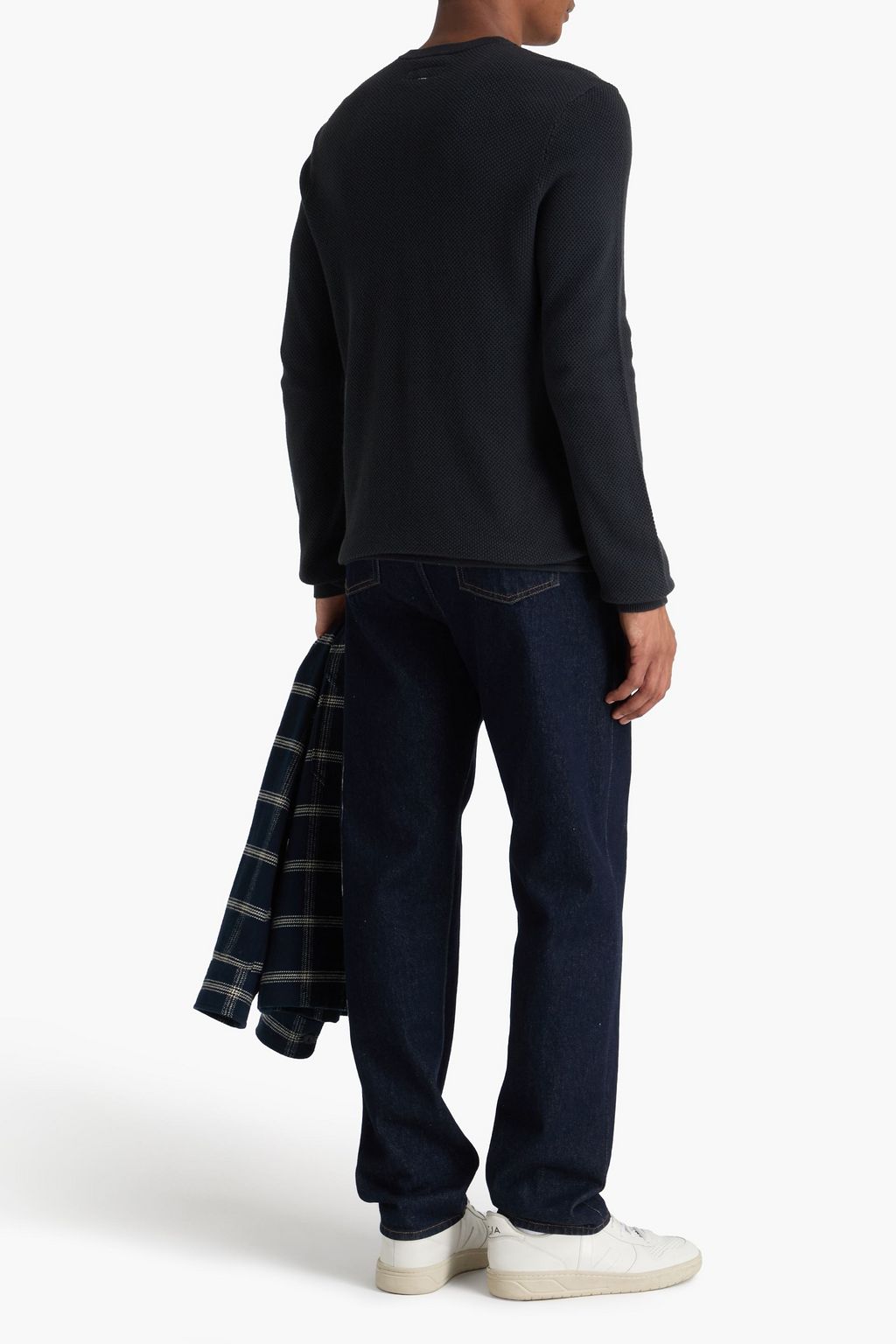 RAG & BONE Dexter cotton-piqué Henley sweater