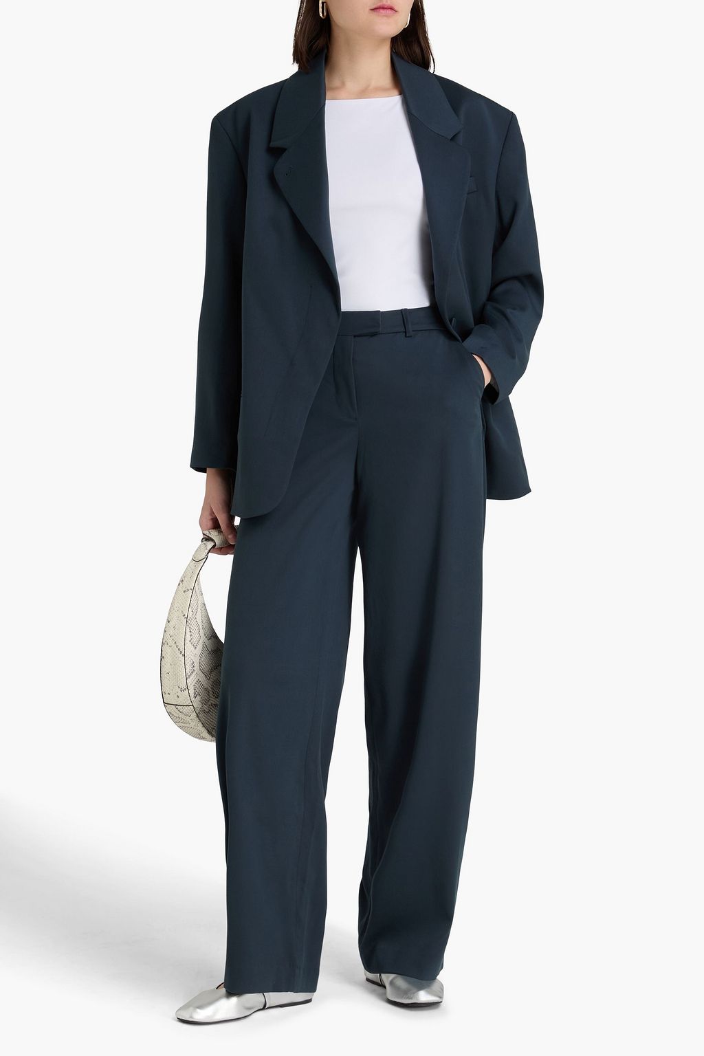 REMAIN BIRGER CHRISTENSEN Cocoon twill wide-leg pants