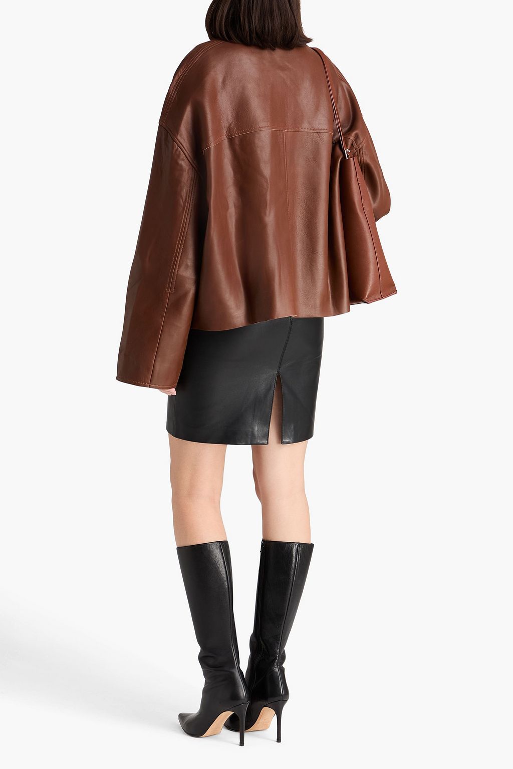 REMAIN BIRGER CHRISTENSEN جاكيت من الجلد بتصميم فضفاض