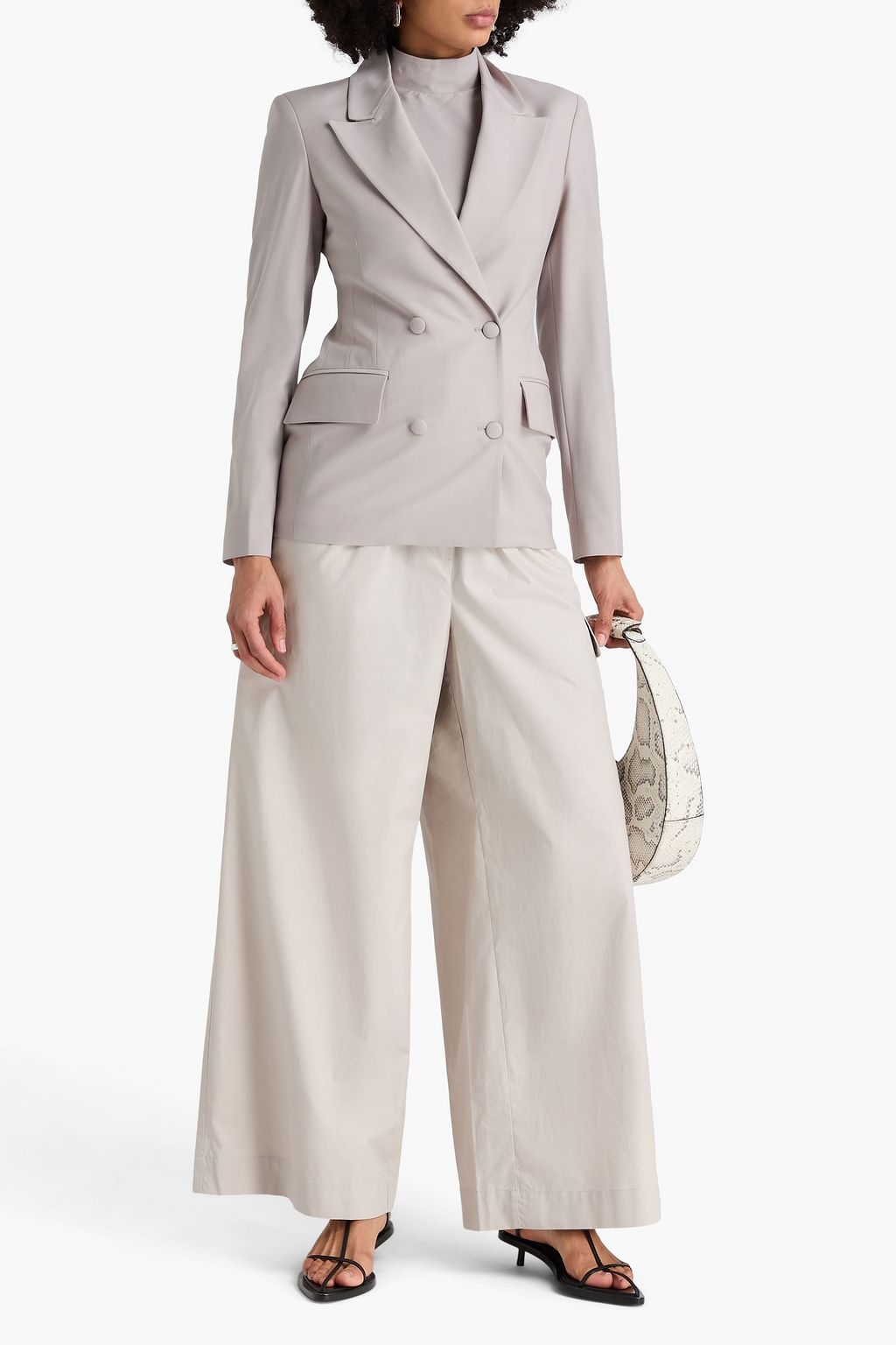 REMAIN BIRGER CHRISTENSEN بليزر من الكريب بصفين من الأزرار