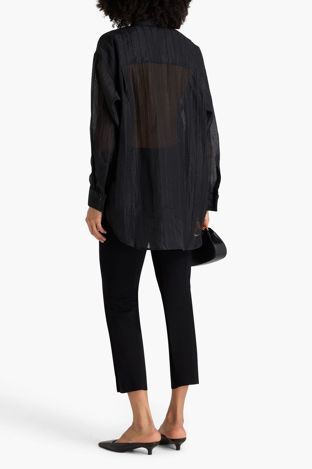 REMAIN BIRGER CHRISTENSEN قميص من الجاكار المصنوع من مزيج اللايوسيل