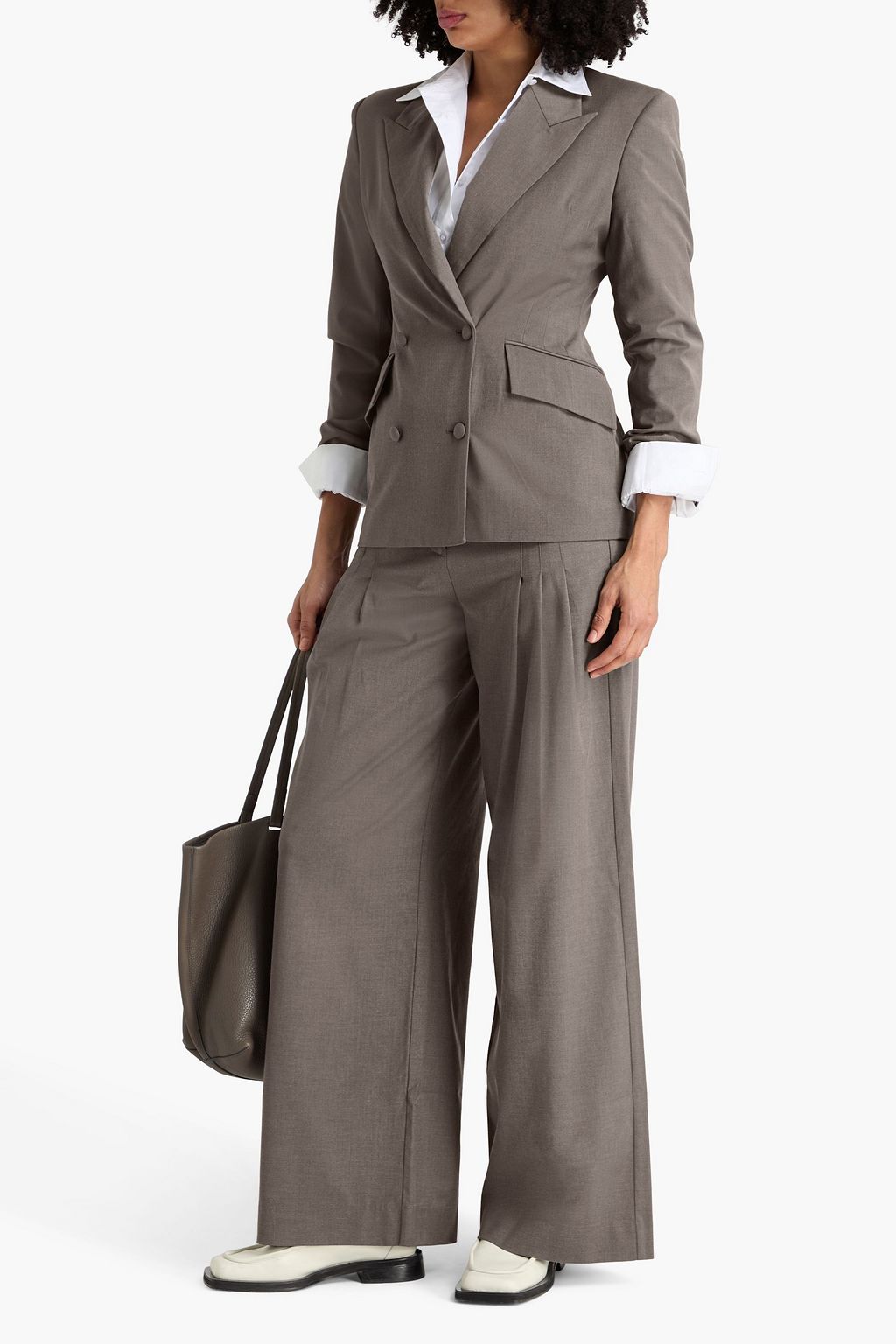 REMAIN BIRGER CHRISTENSEN بليزر من التويل بصفين من الأزرار