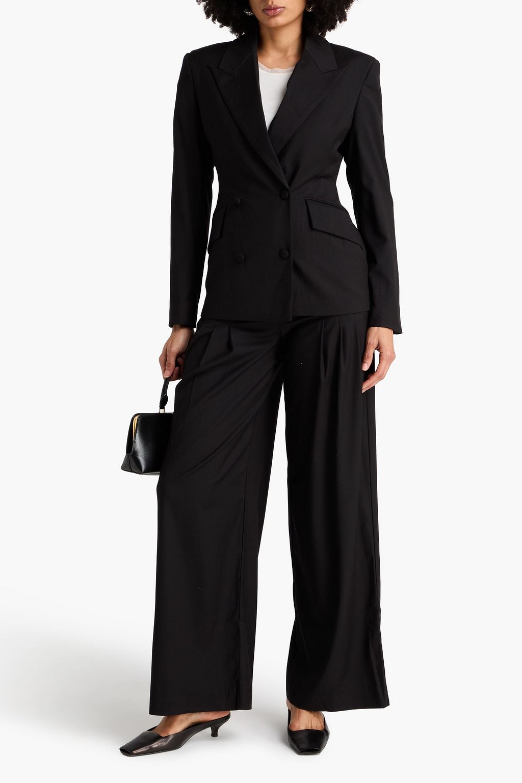 REMAIN BIRGER CHRISTENSEN بليزر من التويل بصفين من الأزرار