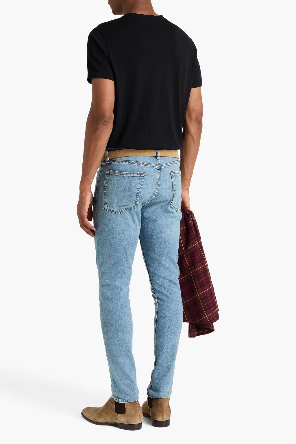 RAG & BONE بنطال "فيت 1 أريو" بقصة سكيني مطاطية من الدنيم بقصة ضيقة