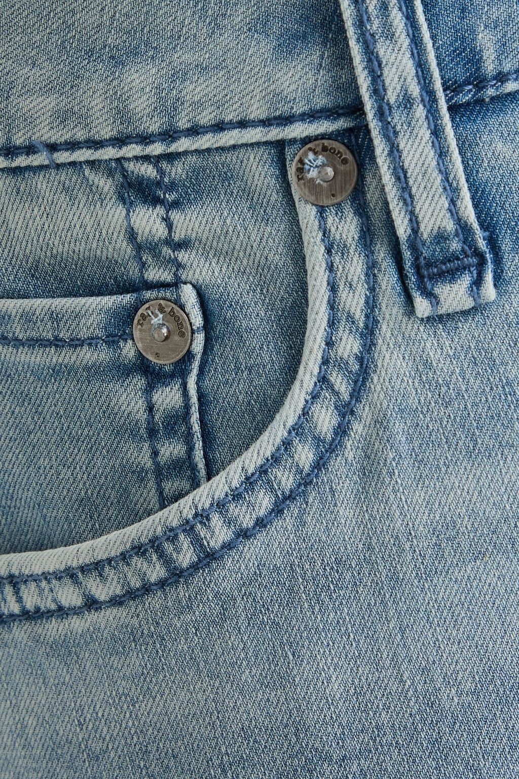 RAG & BONE جينز الدنيم "فيت 3 آير فليكس" بتصميم خطوط باهتة