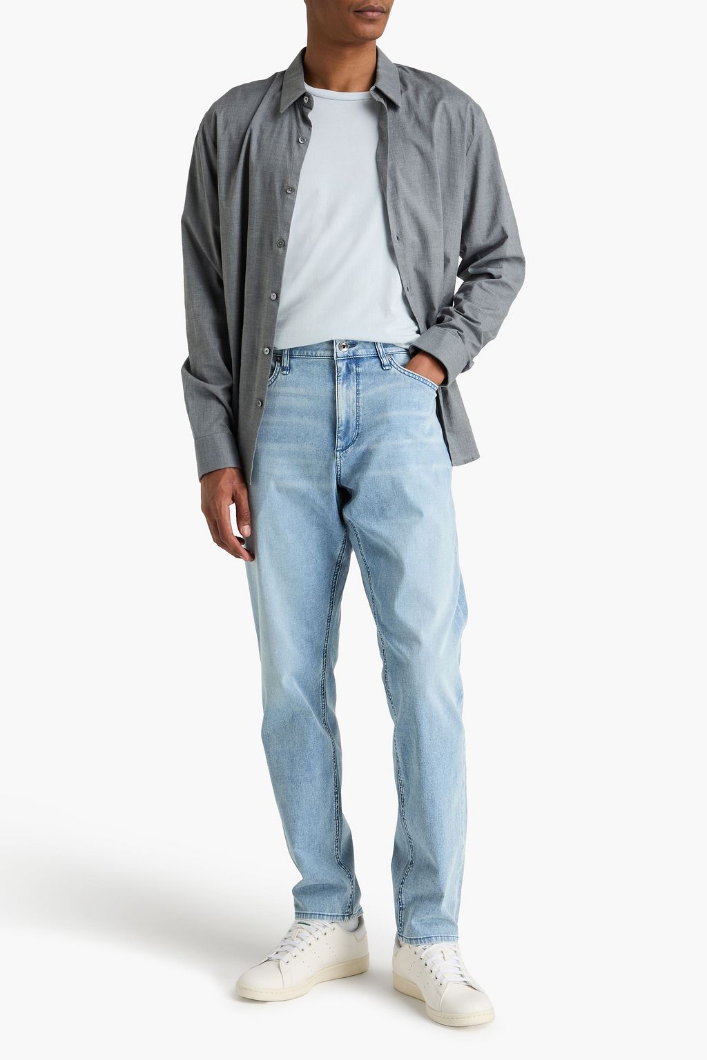 RAG & BONE جينز الدنيم "فيت 3 آير فليكس" بتصميم خطوط باهتة