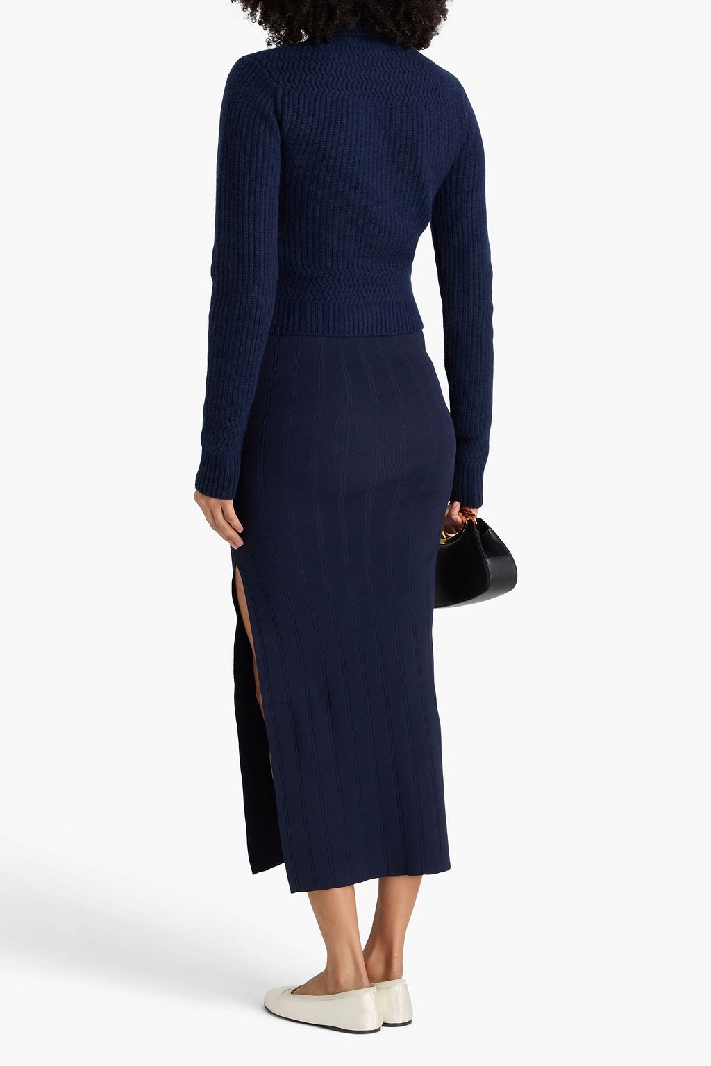 REMAIN BIRGER CHRISTENSEN تنورة متوسطة الطول بحبكة مضلّعة