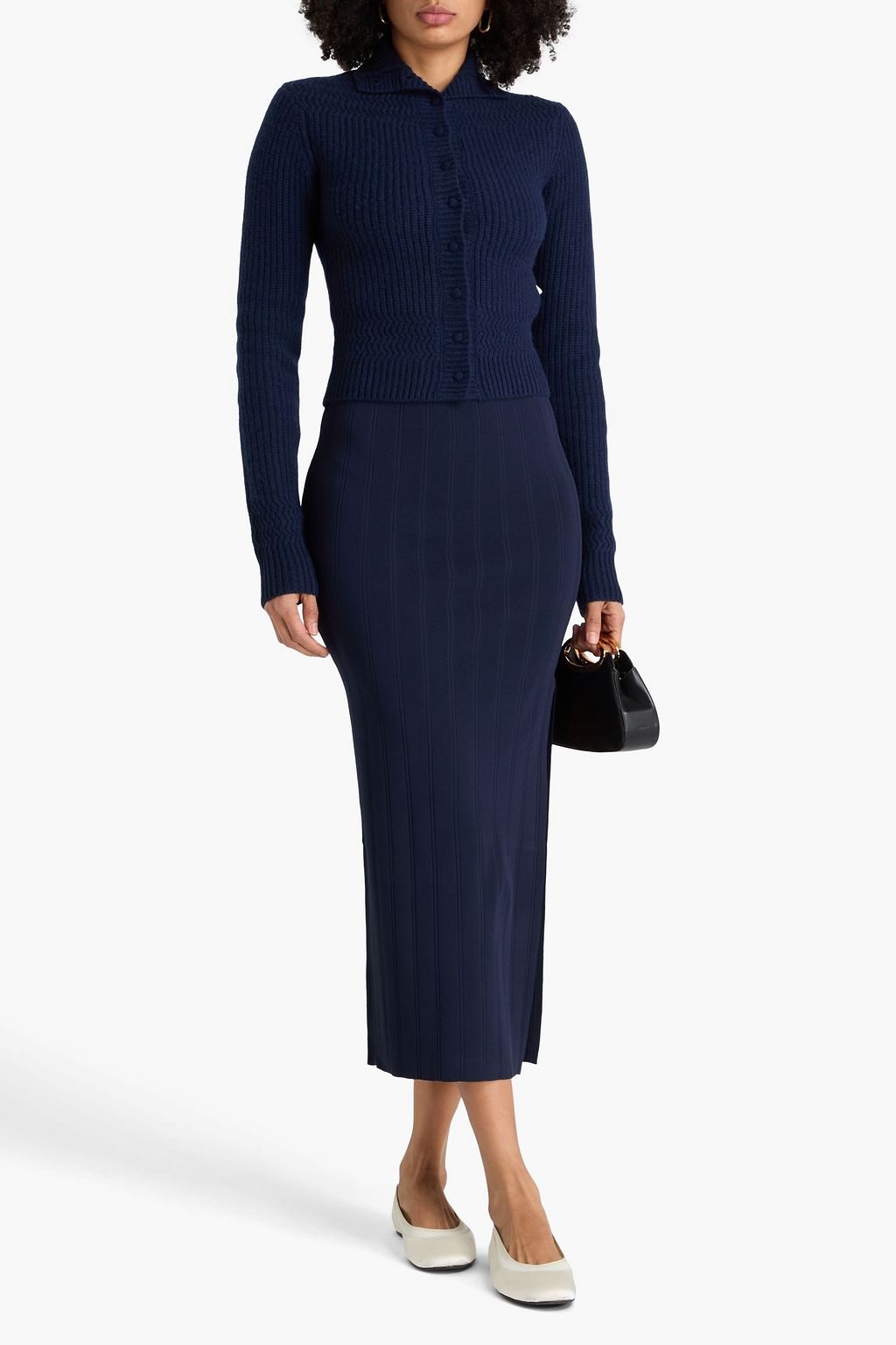 REMAIN BIRGER CHRISTENSEN تنورة متوسطة الطول بحبكة مضلّعة