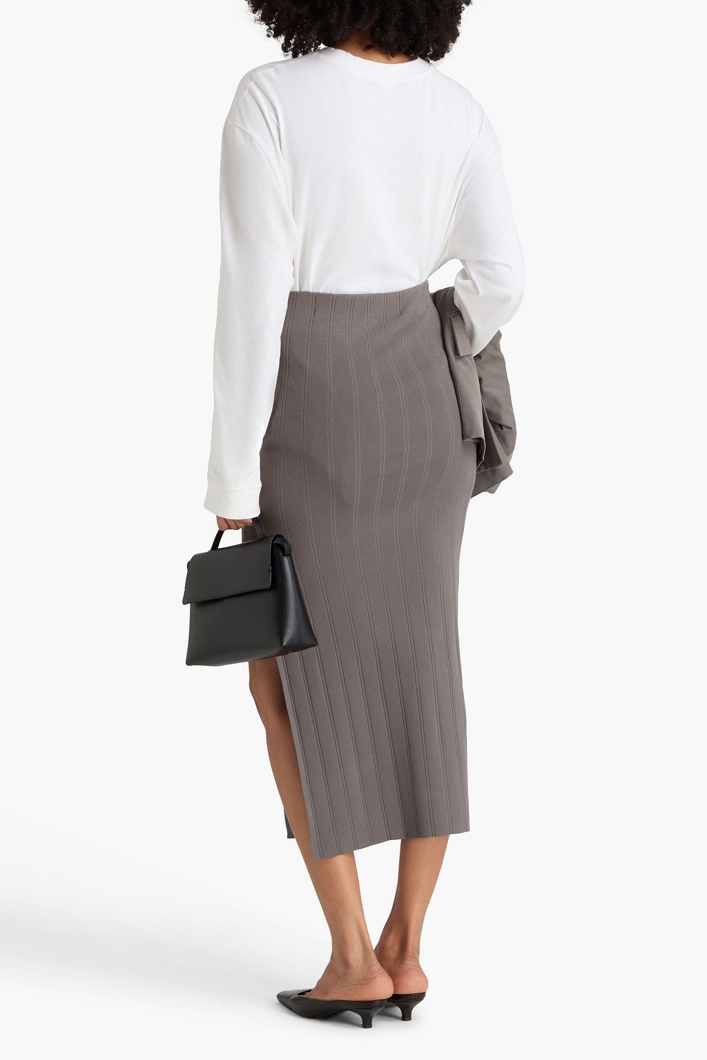 REMAIN BIRGER CHRISTENSEN تنورة متوسطة الطول بحبكة مضلّعة