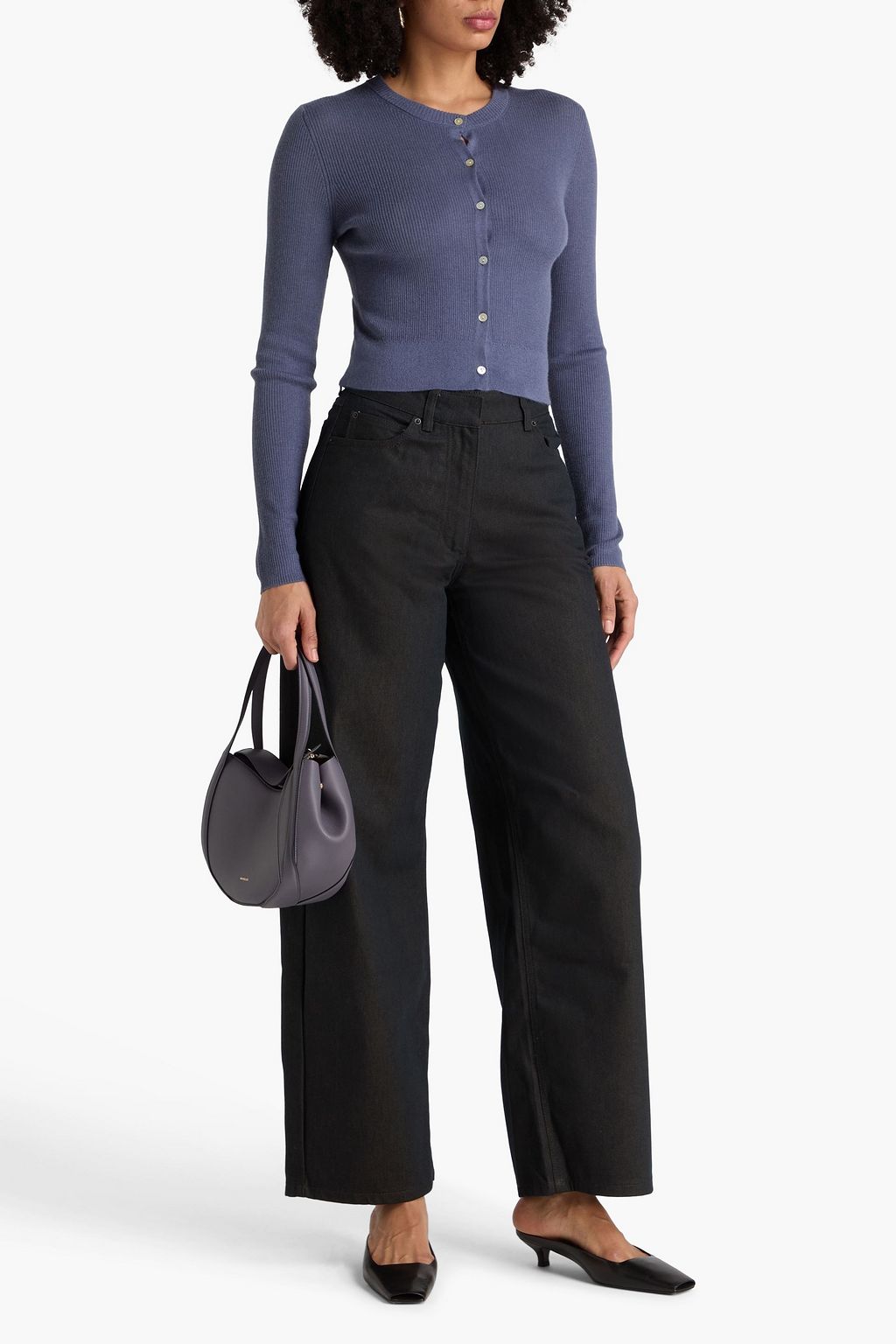 REMAIN BIRGER CHRISTENSEN بنطال جينز بساق أسطوانية وبخصر مرتفع