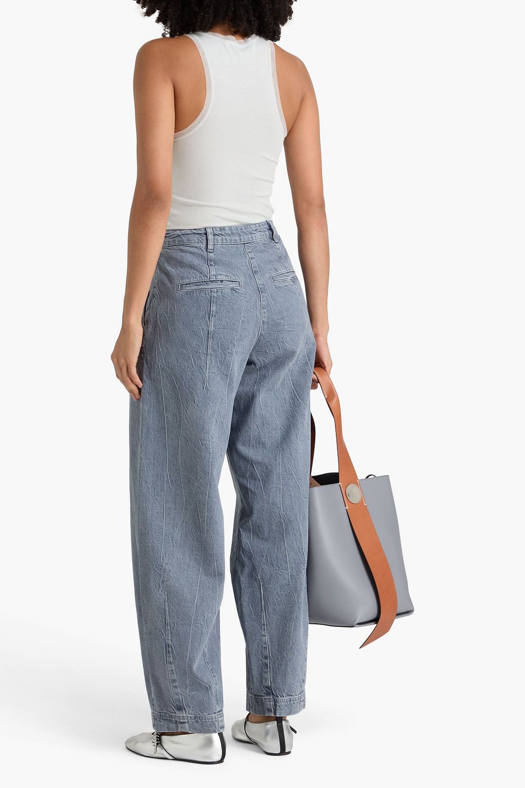 REMAIN BIRGER CHRISTENSEN بنطال جينز بساق أسطوانية وبخصر مرتفع