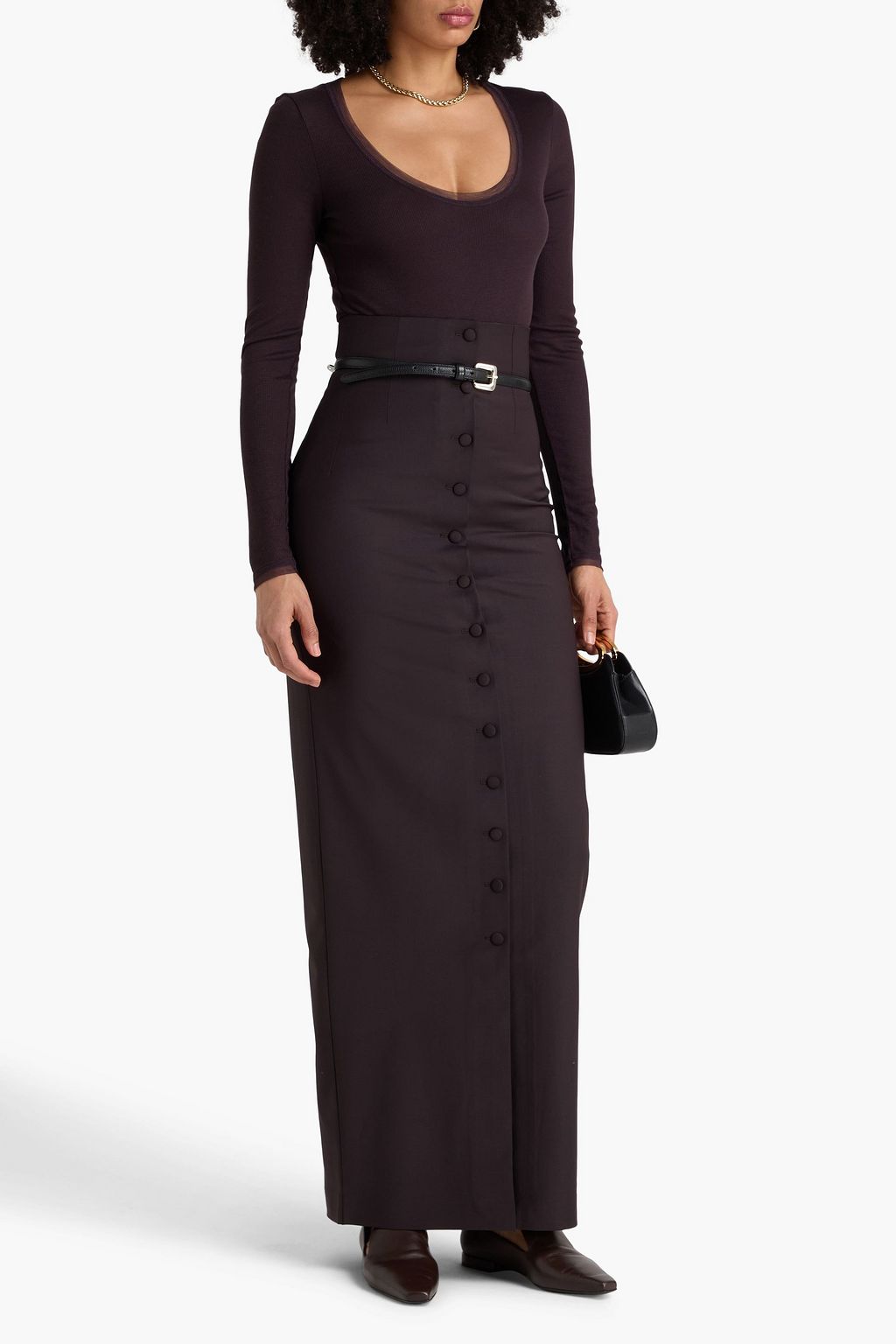 REMAIN BIRGER CHRISTENSEN تنورة طويلة وضيقة محبوكة