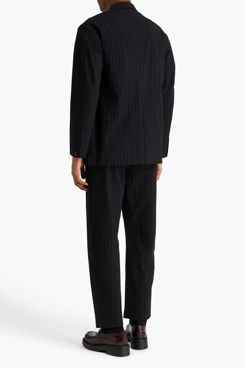  Rag & Bone - Gestreifte Jacke „shift“ Aus Jacquard Aus Einer Baumwoll-seidenmischung - Schwarz - Us 36 