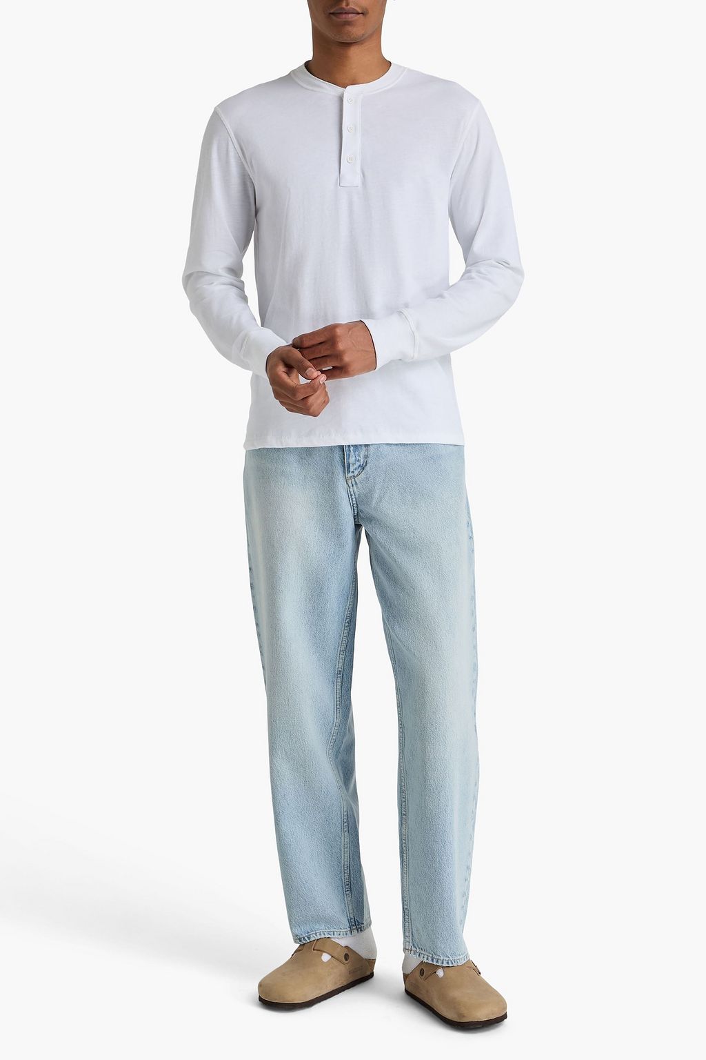 RAG & BONE Cotton-jersey Henley T-shirt
