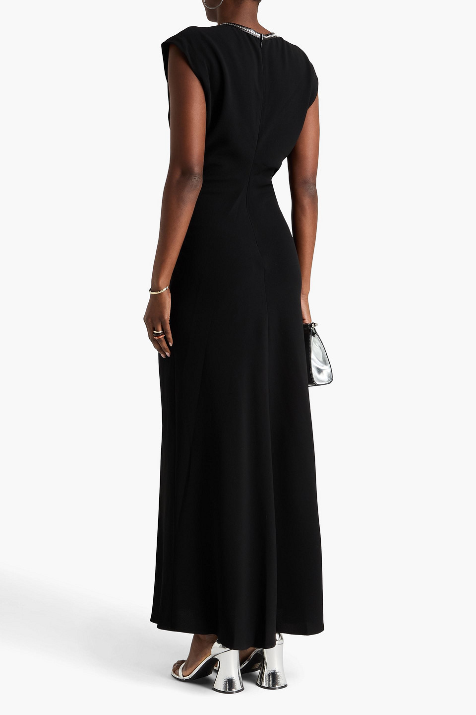 Rag & Bone - Maxikleid „marie“ Aus Crêpe - Schwarz - Us 4 